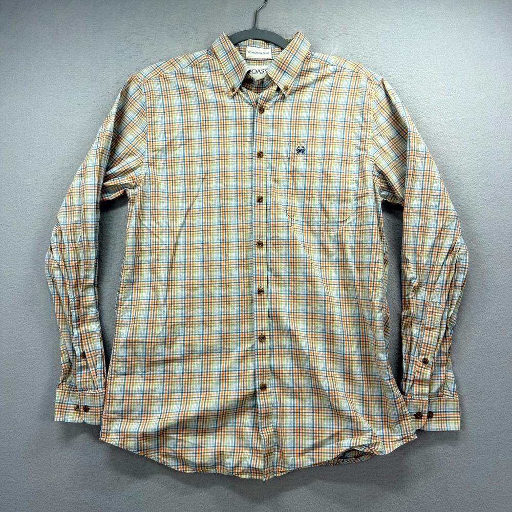 Coast Boardwalk Shirt Mens‎ Small Multicolor Plaid Check Long Sleeve Oxford